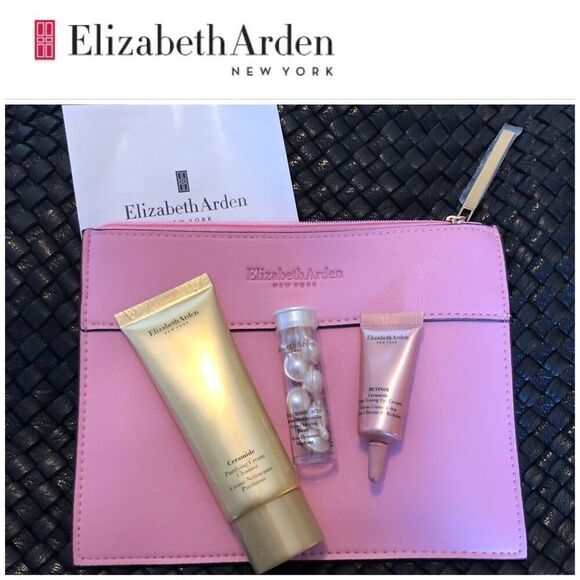 ELIZABETH ARDEN - NWOT Makeup Bag & 3 Travel Size Ceramide Products (Unopened) - Picture 1 of 16